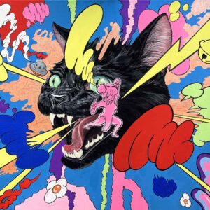 〈Neko Ⅱ〉　2024　Acrylic on canvas　60.6×72.7cm